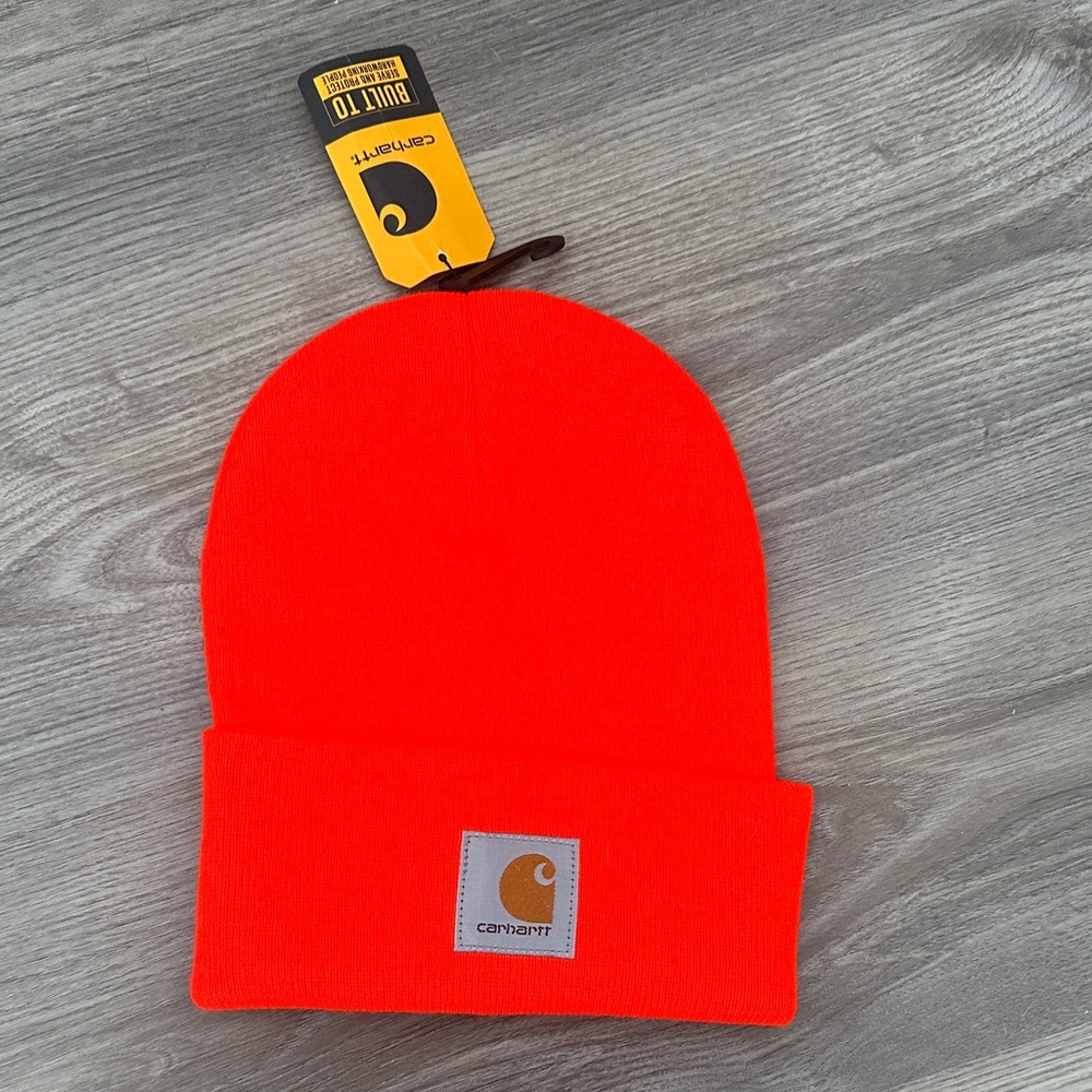Carhartt Neon Orange Knit Hat